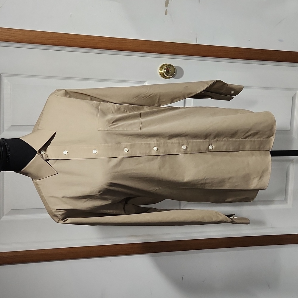 Men's Tan Dress Shirt with Pocket